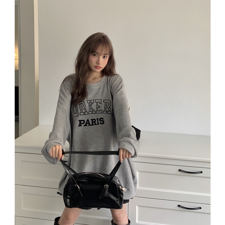 Áo nỉ tay dài in chữ thời trang Hàn Quốc 3 màu lựa chọn | BigBuy360 - bigbuy360.vn