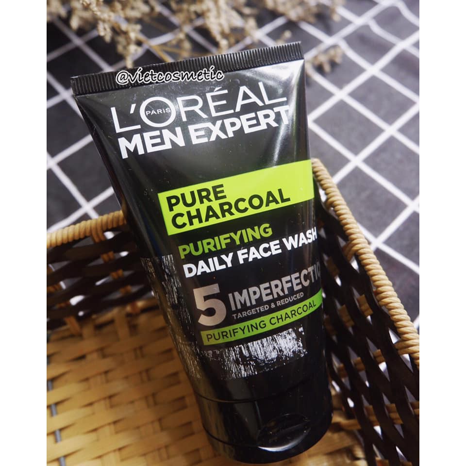 Sữa rửa mặt L'oreal Men Pure Charcoal chuyên dành cho nam