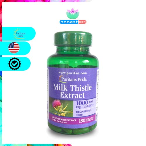Viên giải độc gan Puritan's Pride Milk Thistle Extract 1000mg 180 viên