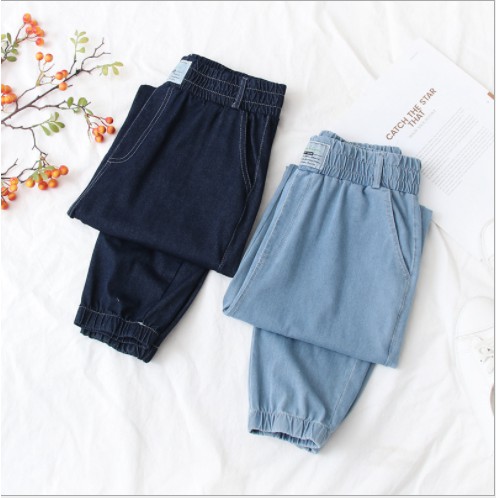 Quần jeans nữ cạp thun phong cách Hàn Quốc,chất bò bền đẹp giữ form QS31