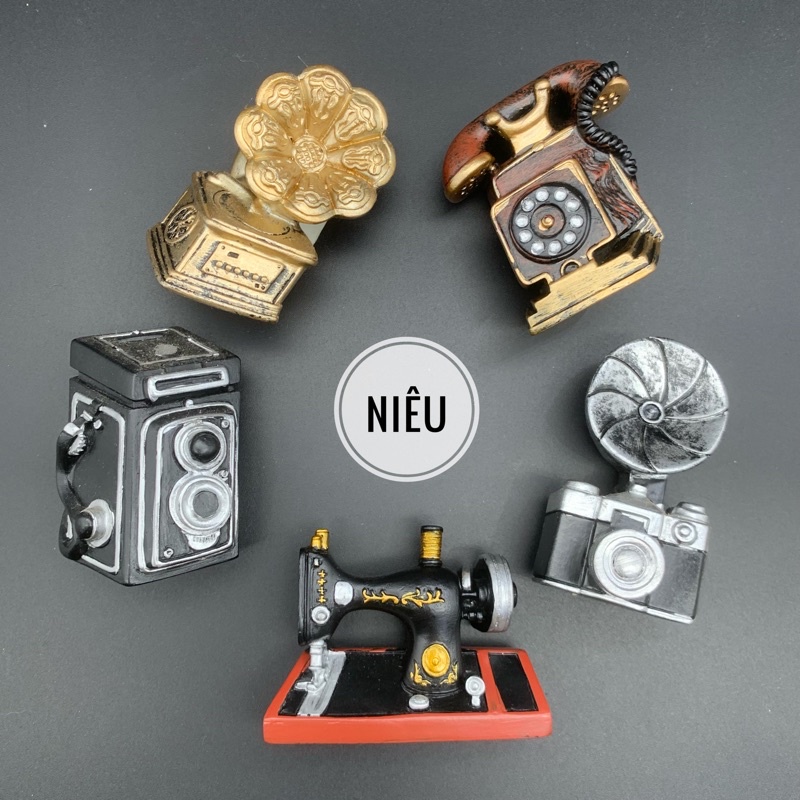 Nam châm dán hít dính trang trí tủ lạnh BepNieu hình đồ vintage