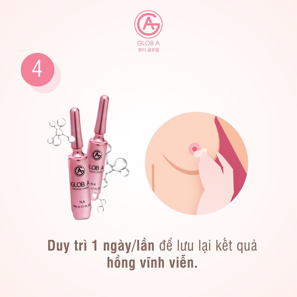 Kem Làm Hồng Nhũ Hoa NA Glob A Premium Cream 5ml Hàn Quốc, Nhũ Hoa Trở Nên Hồng Hào Tươi Sắc Đẹp Tự Nhiên - Rice Beauty