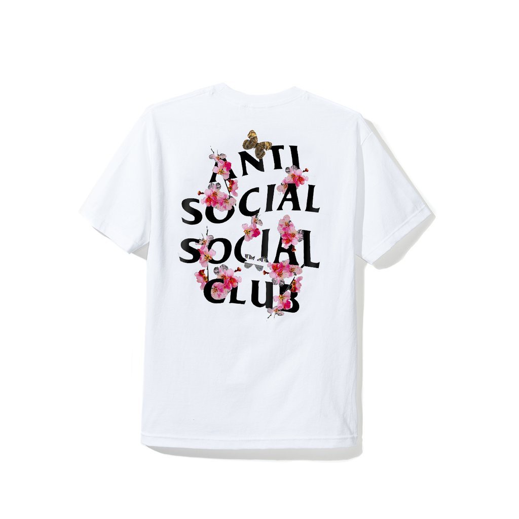 Áo Thun Ngắn Tay In Chữ Anti Social Social Club Cá Tính T-shirt