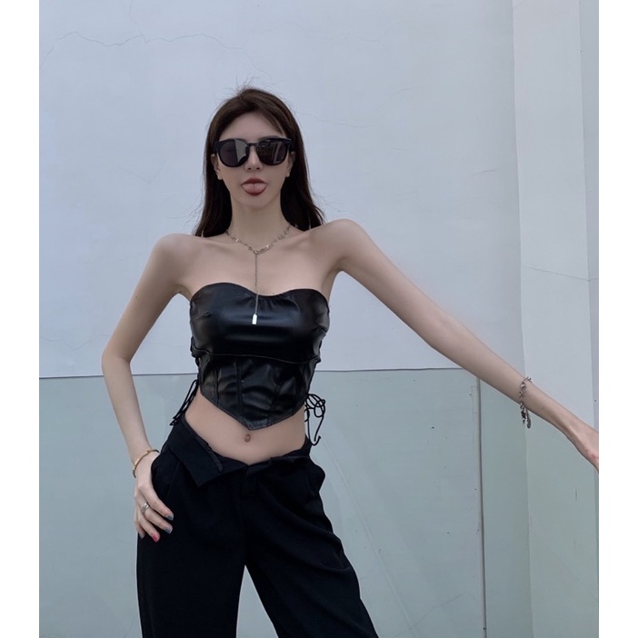 ÁO DA CÚP NGỰC ĐAN DÂY SEXY ULZZANG
