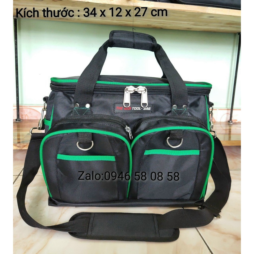 Túi đựng đồ nghề TGTB-14inch Green siêu dầy cao cấp