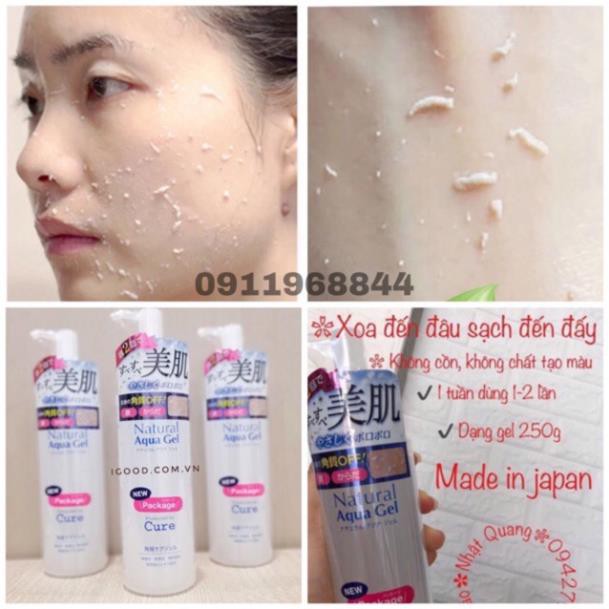(GIẢM SỐC) Full 250ml - Tẩy da chết Cure Natural Aqua Gel nội địa Nhật Bản