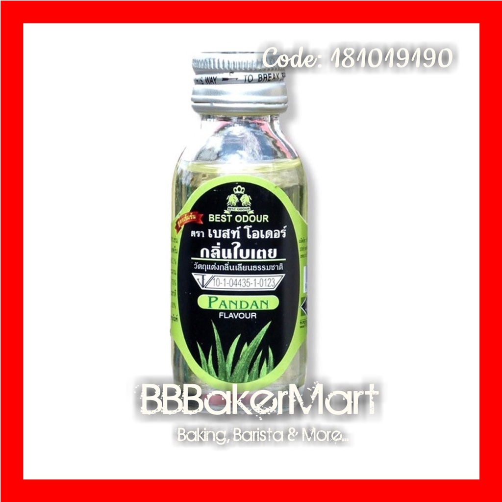 Hương mùi LÁ DỨA PANDAN Best Odour Thái Lan - Chai 30ml