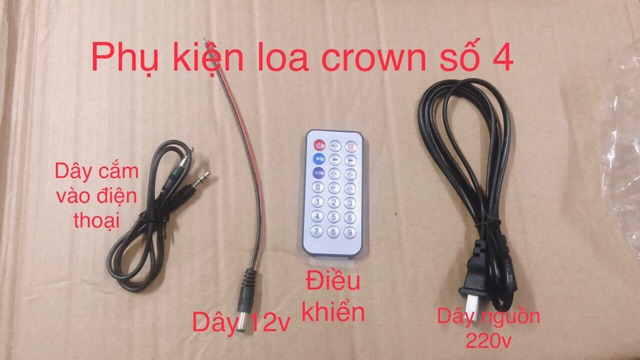 Loa di động crown số 4 có bluetooth ( kèm usb tạo bluetooth).