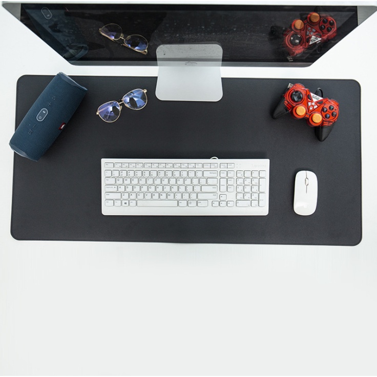 [Mẫu Mới Bo Viền] Miếng Lót Bàn Làm Việc DeskPad Da Cỡ Lớn Kiêm Bàn Di Chuột Máy Tính Mouse Pad Chống Nước Cao Cấp