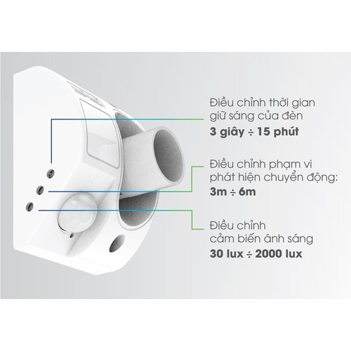 Đui đèn cảm biến chuyển động ánh sáng Rạng Đông 300W - Model: PIR E27/300W