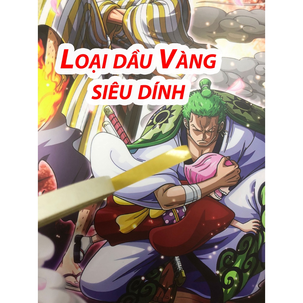 Băng keo 2 mặt siêu dính dùng dán poster ( băng keo hai mặt Loại cao cấp dầu vàng)