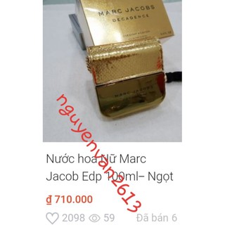 Nước hoa Marc Jacobs Đậm ,Nhạt, Vàng.Auth.TEM MACY'S