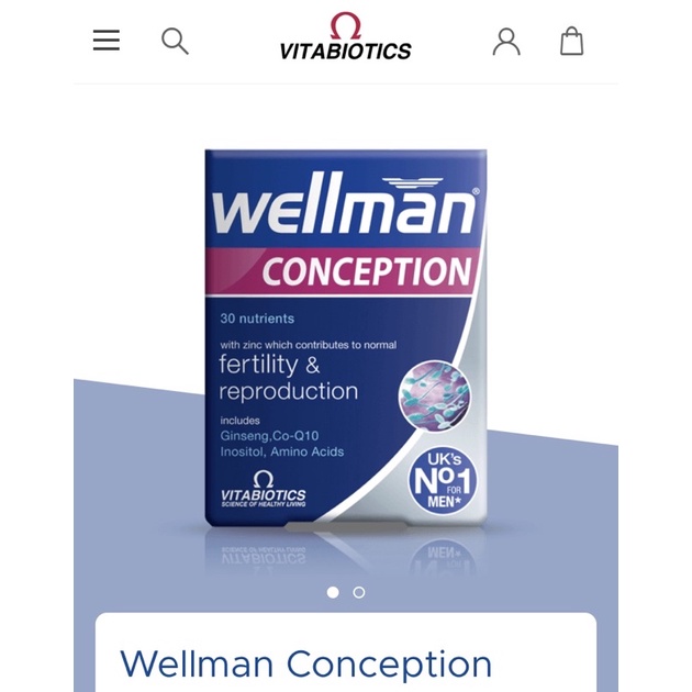 Viên uống Wellman Conception cho nam hộp 30 viên
