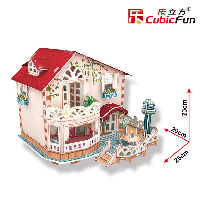 Mô hình giấy 3D CubicFun - Holiday Bungalow - P634h