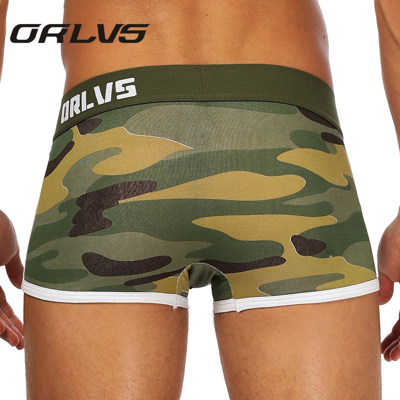 [ORLVS]Sexy Boxer Men Underwear Man Underpants Boxershorts Men Camouflage Mens Boxer Slip Boxers Shorts OR144