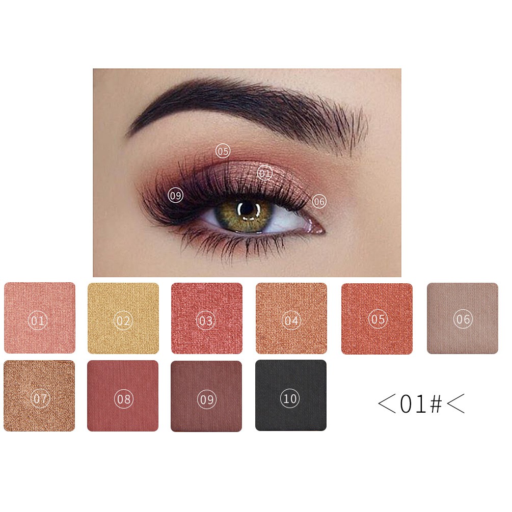 [Hàng mới về] Bảng phấn mắt QIBEST 10 màu chống nước lâu trôi hiệu quả #E18002 | BigBuy360 - bigbuy360.vn