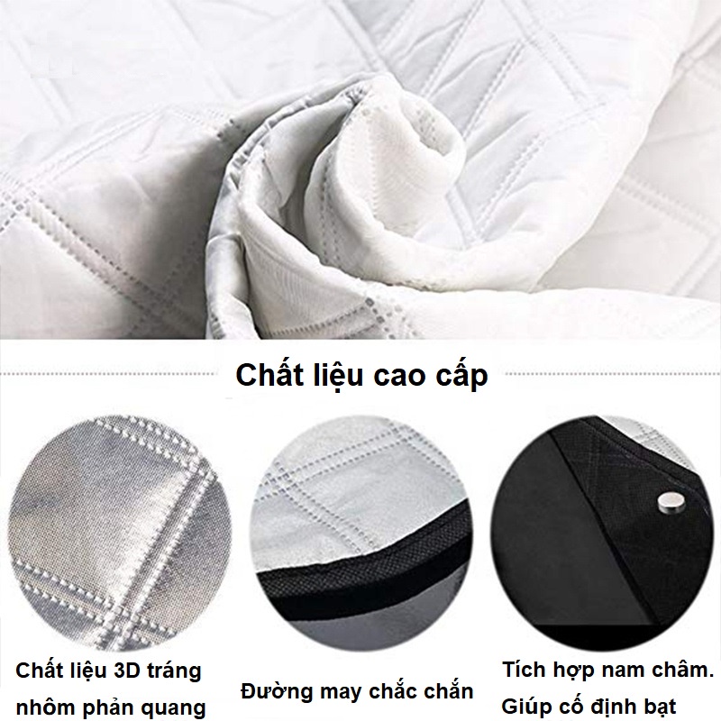 Bạt che chắn nắng ngoài kính lái ô tô, dày 4 lớp cao cấp - Phù hợp tất cả dòng xe 4 chỗ, 5 chỗ và 7 chỗ