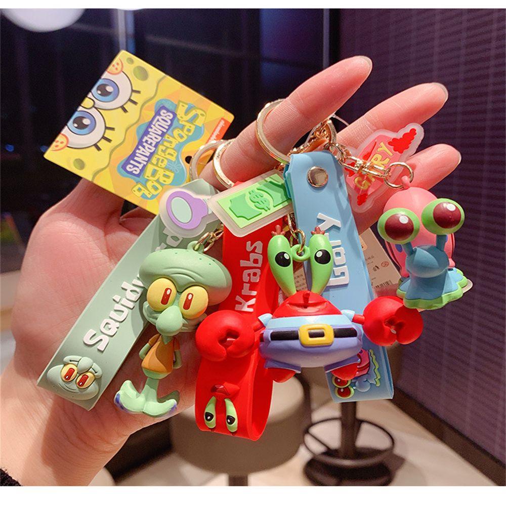 Móc Chìa Khóa Họa Tiết Hoạt Hình Spongebob Vui Nhộn Dùng Làm Quà Tặng