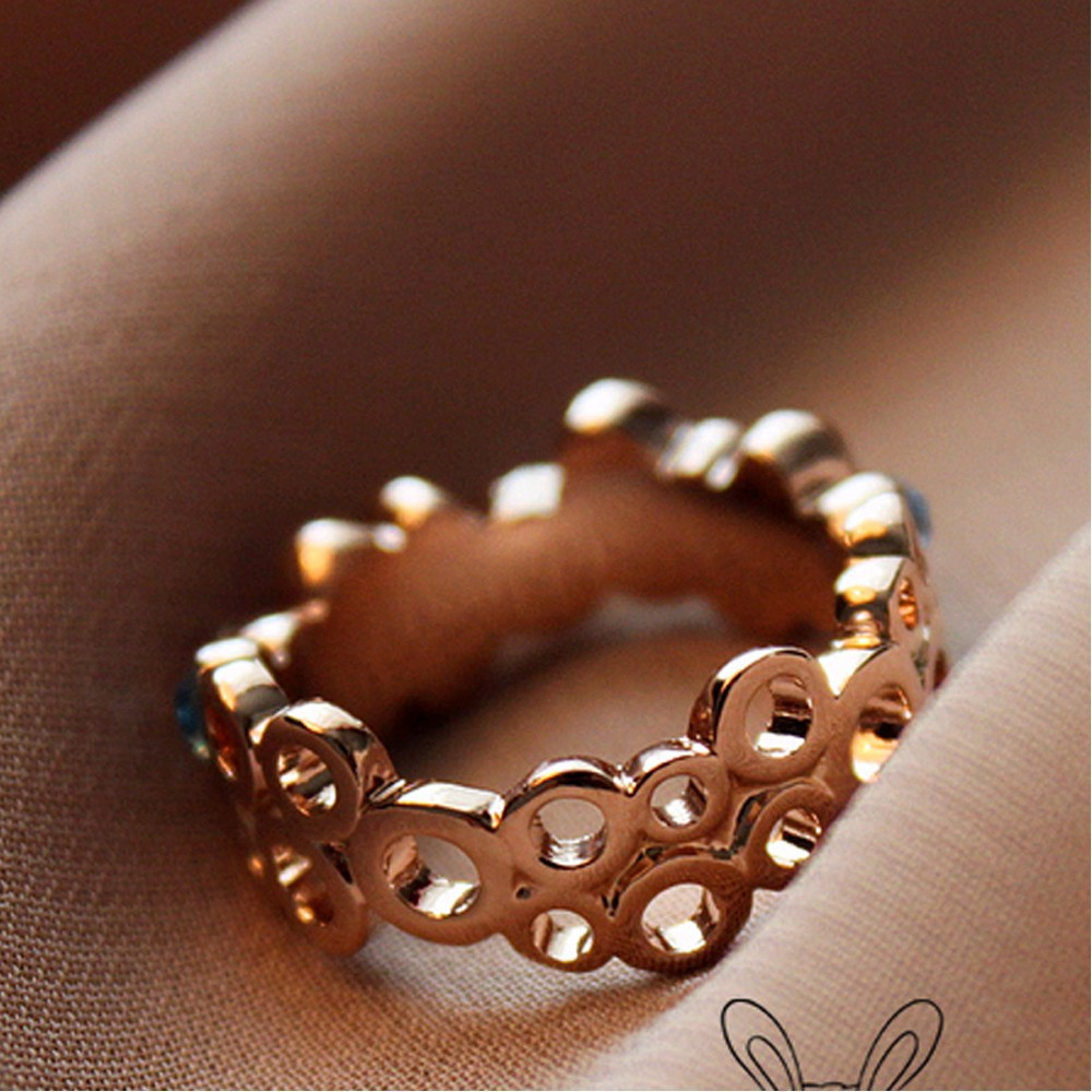 PATRICIA Chic Flower Vogue Love Finger Ring Gift New Cute Fashion Style Ring Round Hot Sale Multicolor