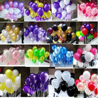 Bong bóng nhũ thái lan size 10''(25cm) bịch 50 cái bóng trang trí sinh nhật  Phụ kiện trang trí sinh nhật happy birthday