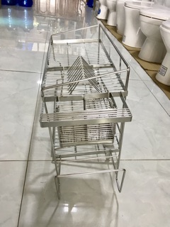 Kệ Chén 2 Tầng Inox 304 Không Gỉ Sét