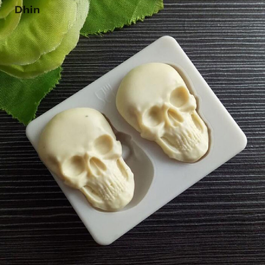 Khuôn Silicone Tạo Hình Đầu Lâu 3D Làm Bánh Kẹo DIY