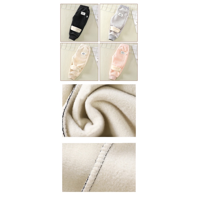 Quần dài IQ ANGEL lót nhung dày phong cách thu đông mới cho bé trai và bé gái