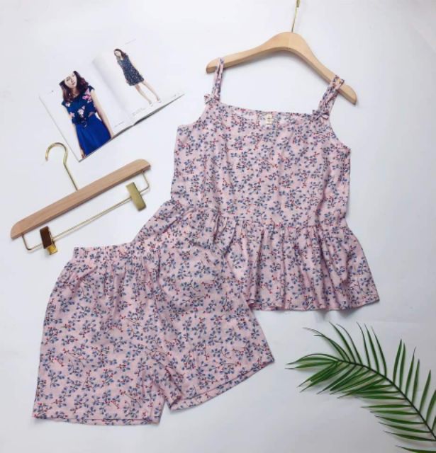 Bộ đũi tơ 2 dây mặc nhà cực yêu cực mát