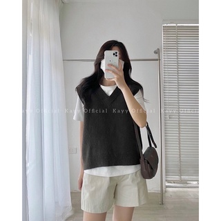 KAYY. Áo gile len mềm kiểu Hàn - Glcti (ảnh thật)