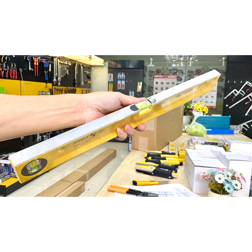 Thước nivo 50cm, khung nhôm đúc đặc, 2 bọt thủy, Stabila 02594. Sản xuất tại Đức