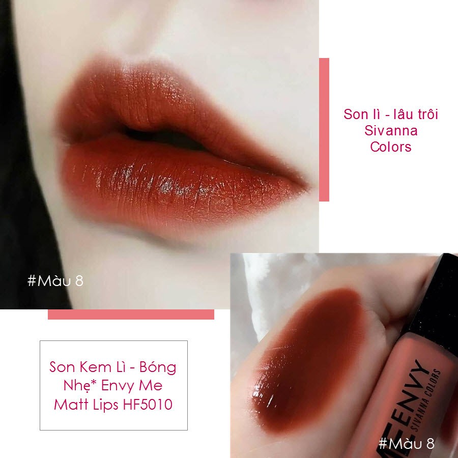 [ Auth Thái ]  Son Kem Lì - Bóng Nhẹ* Envy Me Matt Lips HF5010