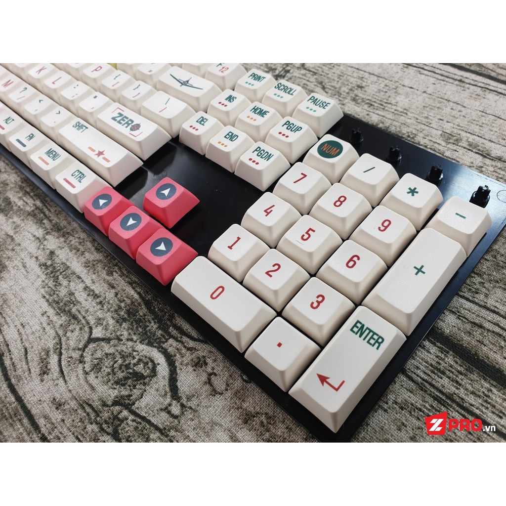 [Mã 33ELSALE hoàn 7% xu đơn 300k] Bộ Keycap Mitsubishi Zero Fighter 136 Phím (CLONE)