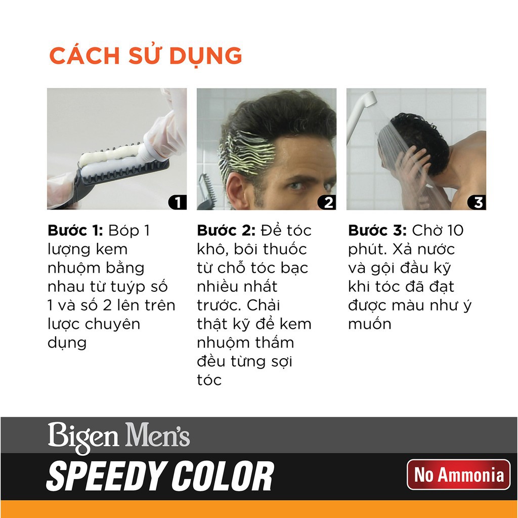 Thuốc Nhuộm Tóc phủ bạc Bigen Men’s Speedy Color 80ml (TO0857 TO0858 TO0859)