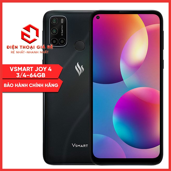 Điện Thoại Vsmart Joy 4 - Ram  3-64GB,4-64GB - [Điện Thoaị Giá Rẻ Hà Nội, Bảo hành chính hãng]