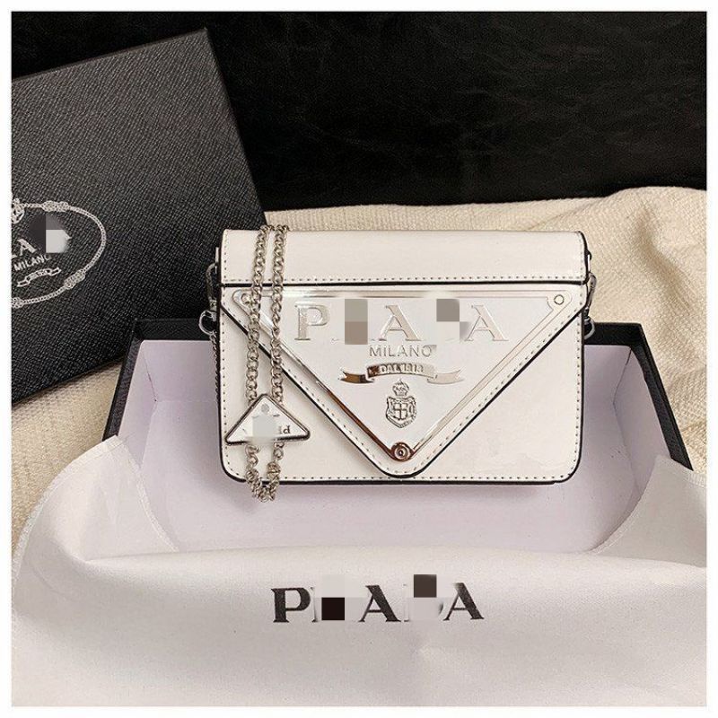 Túi #prada da bóng mini đeo chéo xịn fullbox 19cm