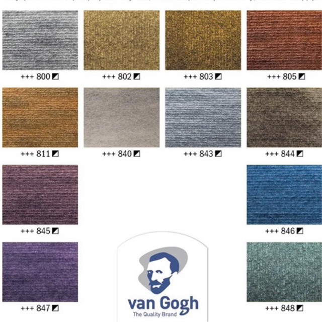 [Michi Art Store] Màu nước Van Gogh hộp nhựa box set 12 màu, 15 màu xuất xứ Hà Lan