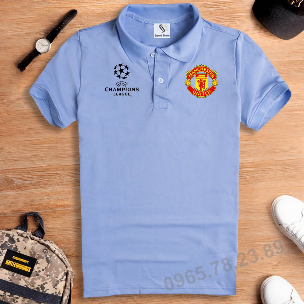 Áo Thun Polo cổ bẻ ngắn tay MU - C1 Manchester United Nam Nữ Cao Cấp, cotton mát ko bông xù, trẻ trung sang trọng GUCATI | BigBuy360 - bigbuy360.vn