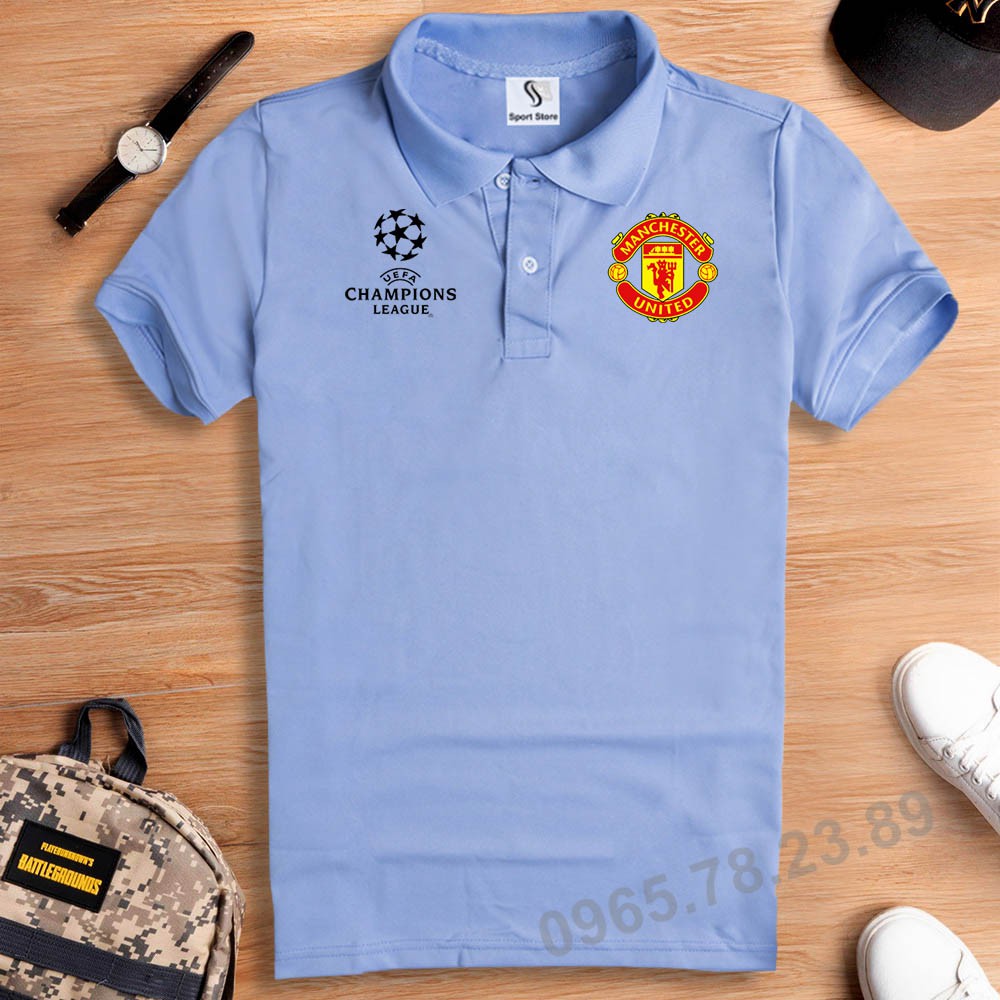 Áo Thun Polo cổ bẻ ngắn tay MU - C1 Manchester United Nam Nữ Cao Cấp, cotton mát ko bông xù, trẻ trung sang trọng GUCATI