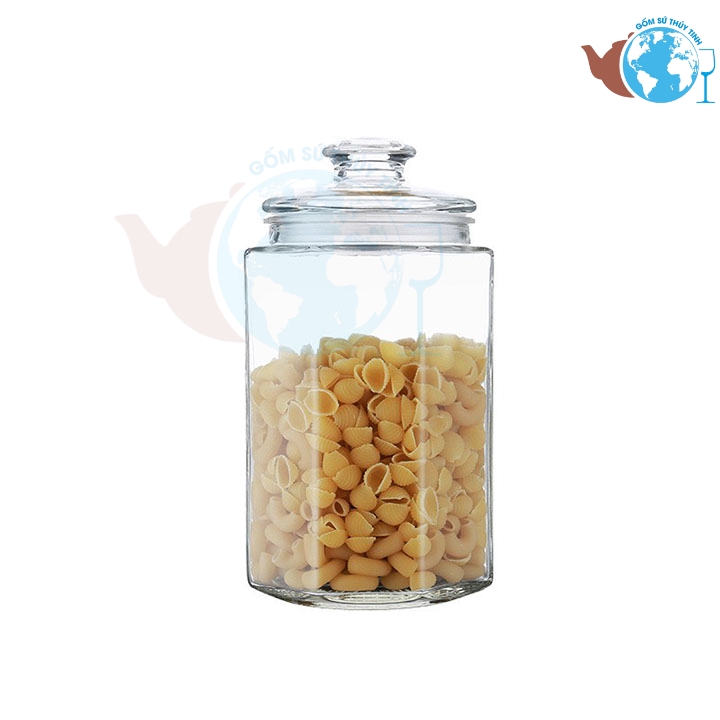 Lọ thủy tinh đựng gia vị lục giác nắp thủy tinh 900ml | BigBuy360 - bigbuy360.vn