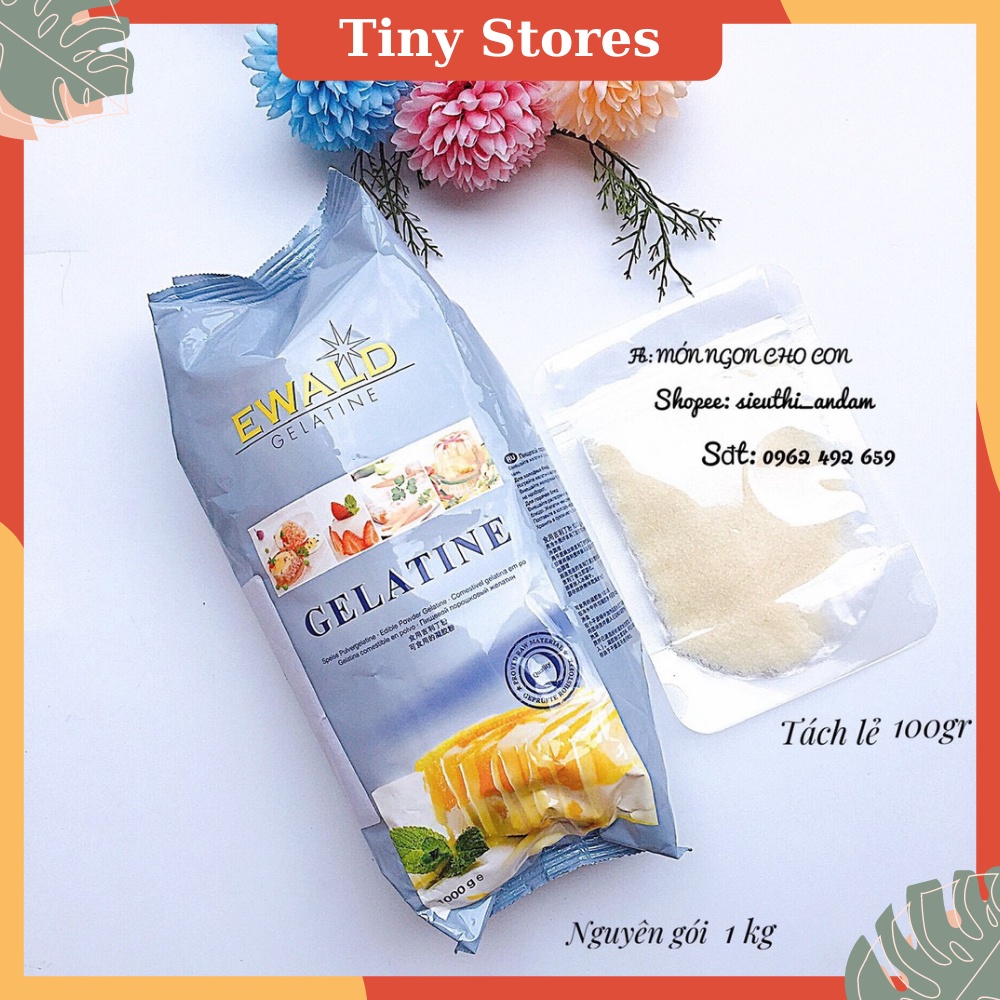 Gelatin, Gelatine Elwald Đức Làm Kẹo Dẻo, Pudding, Thạch Cho Bé