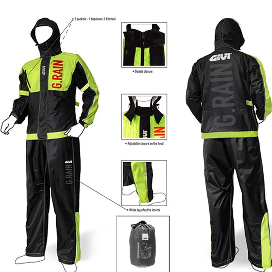 Áo Mưa Bộ GIVI G-Rain - Áo Mưa Bộ Có Nón