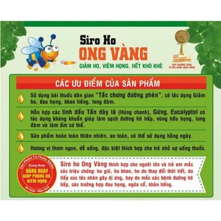 [Mới] Siro ho Ong Vàng Plus H/30g