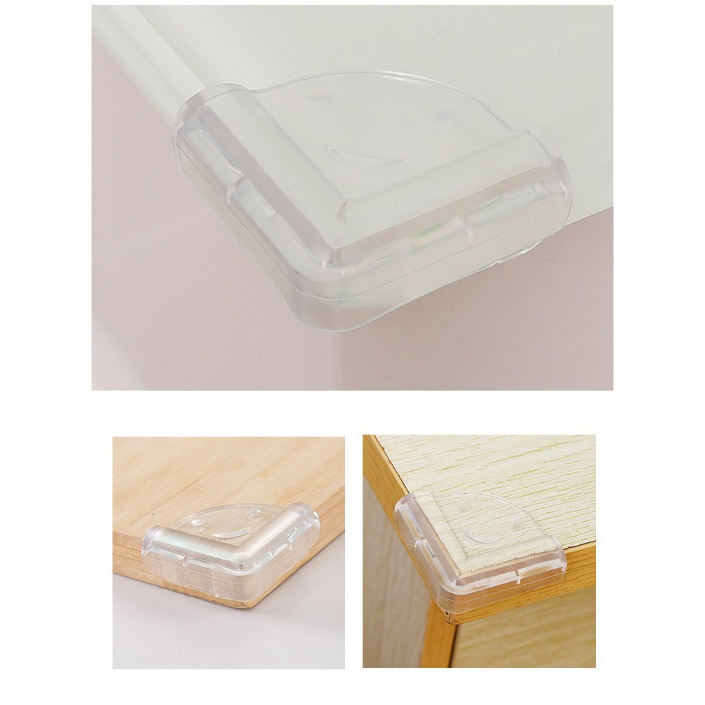 Set 4 Miếng Bịt Góc Bàn Silicone - Bịt Cạnh Bàn Chống Đập Đầu Vào Cạnh Bàn Cho Bé 88258 Lavio Store