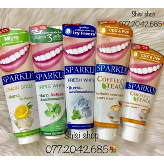 🍒💐kem đánh răng siêu trắng sparkle white& lemon soda 100g