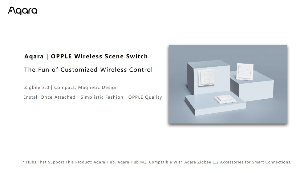 Original Aqara Opple Wireless Switch Smart Light Switch App Control Wireless Wall Switch for Mihome App Apple HomeKit