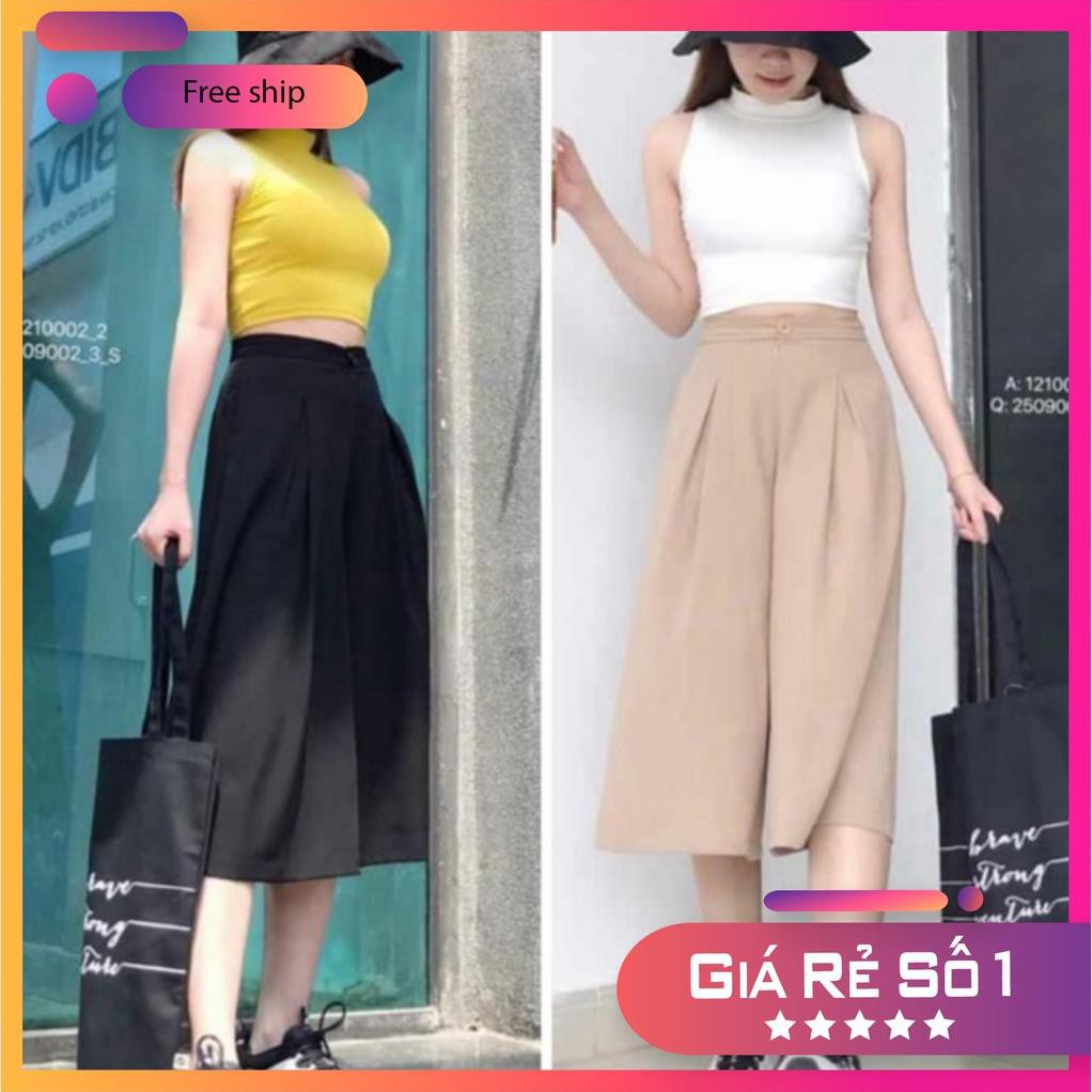 [FASHIONHOT27 giảm 10K ]Quần ống rộng đũi xuông xếp ly siêu Hot_N002