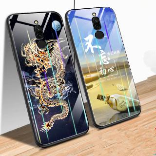 Ốp điện thoại kính cường lực dạ quang cho Xiaomi Redmi 8 / 8a /Note 8 Pro /6pr