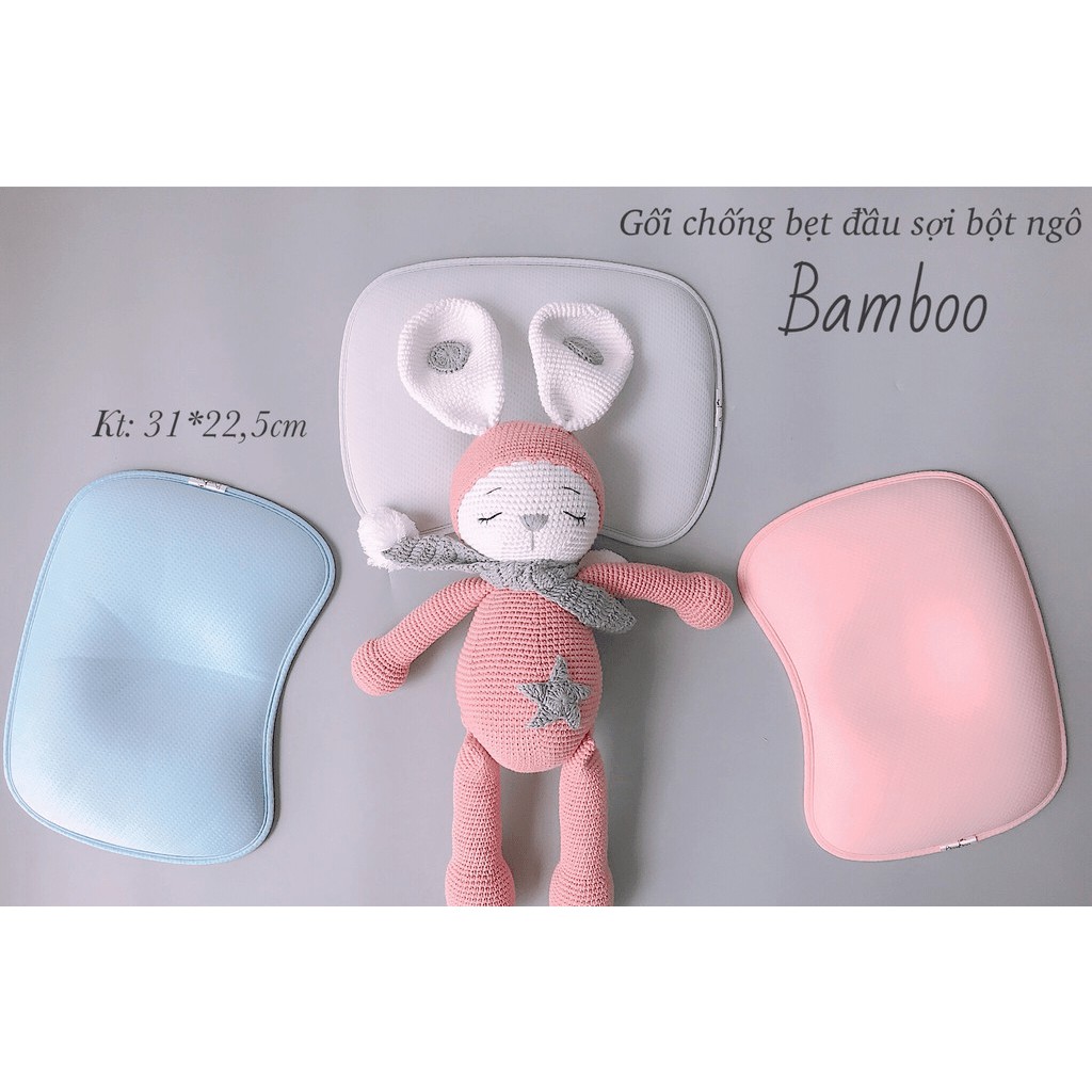 Gối bột ngô BAMBOO BY LIL cho bé sơ sinh trở lên: chống ẩm mốc, khử mùi hàng chính hãng