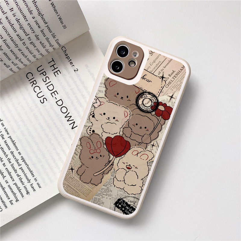 Ốp Iphone hot trend gấu nền báo cũ ốp lưng iphone 13promax 11 promax 12 pro max 6 6plus 7 plus 8 x xr xsmax
