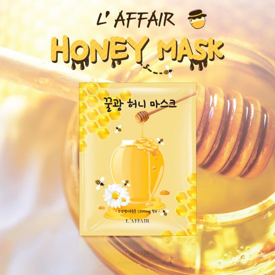 Mặt Nạ Dưỡng Da Rainbow L’affair Honey Mask Pack Chiết Xuất Sáp Ong 25g x10 Miếng